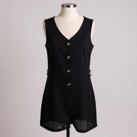 Black Romper l SIZE S - Picture 2 of 4